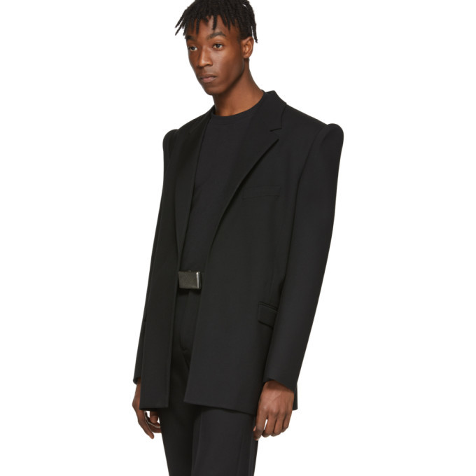 Balenciaga Black Suspended Shoulder Jacket, $1,505 | SSENSE | Lookastic.com