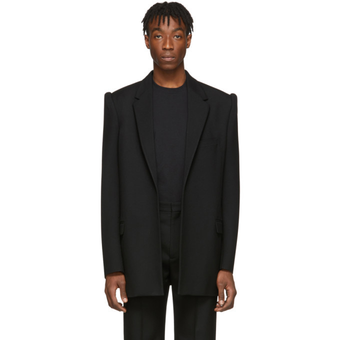 Balenciaga Black Suspended Shoulder Jacket, $1,505 | SSENSE | Lookastic.com