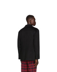 4SDESIGNS Black Wool Dianamix Morning Blazer