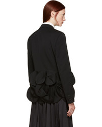 Junya Watanabe Black Wool Flower Blazer