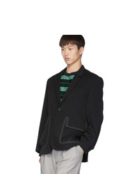 Name Black Wool Tailored Blazer