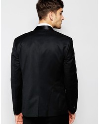 Asos Brand Skinny Tuxedo Jacket In Black