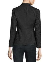 Theory Braneve Continuous Wool Blend Jacket Black