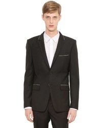 Givenchy Chain Trimmed Wool Mohair Blend Jacket