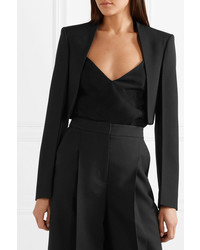 Givenchy Cropped Med De Poudre Wool Blazer