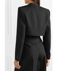 Givenchy Cropped Med De Poudre Wool Blazer