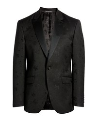 Ted Baker London Jules Magnolia Jacquard Stretch Wool Sport Coat In Black At Nordstrom