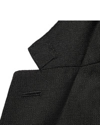 Burberry London Black Slim Fit Mohair And Wool Blend Hopsack Blazer