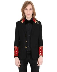 Saint Laurent Military Style Wool Felt Jacket