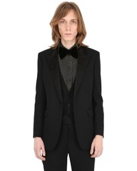 Saint Laurent Wool Crepe Tuxedo Jacket