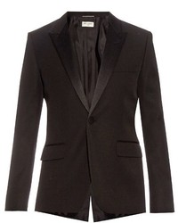 Saint Laurent Satin Lapel Wool Tuxedo Jacket