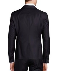 Emporio Armani Single Breasted Virgin Wool Tuxedo Jacket