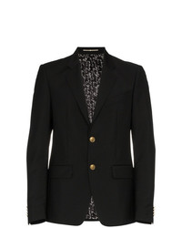 Givenchy Single Breasted Wool Mohair Blend Blazer