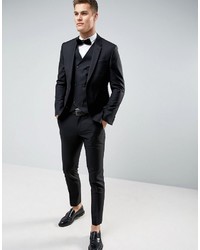 Asos Skinny Suit Jacket In 100% Wool In Black