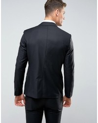 Asos Skinny Suit Jacket In 100% Wool In Black