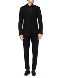 Dolce & Gabbana Slim Fit Collarless Wool Blazer