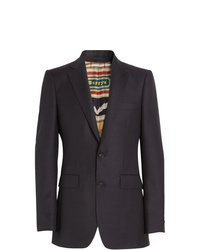 Burberry Slim Fit Wool Mohair Tailored Jacket