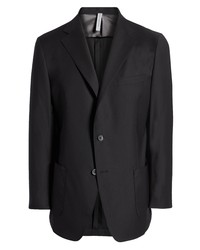 Samuelsohn Solid Wool Blend Sport Coat In Black At Nordstrom