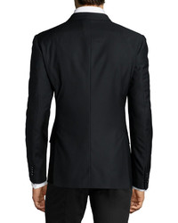 Versace Wool Two Button Sport Coat Black