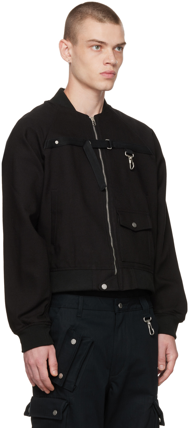 Reese Cooper® Black Harness Bomber Jacket, $700 | SSENSE | Lookastic