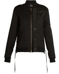 Anthony Vaccarello Lace Detail Wool Bomber Jacket