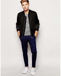 Paul Smith Ps By Bomber Jacket With Sateen Sleeves