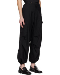 Youth Black String Cargo Pants
