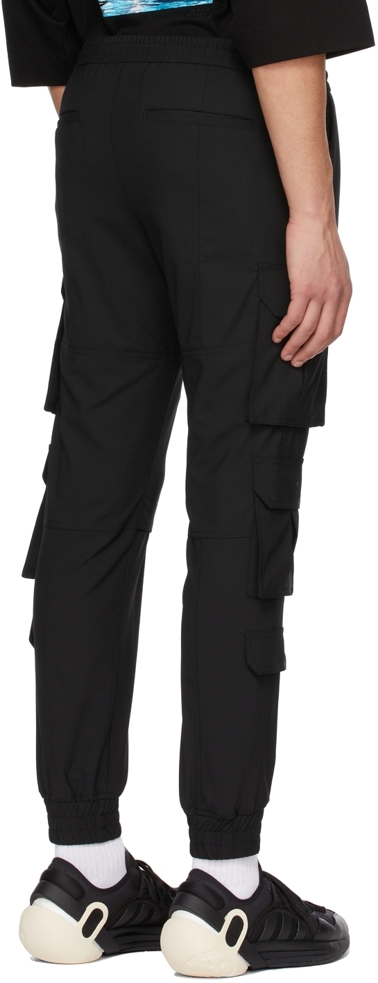 Juun.J Black String Multi Jogger Cargo Pants, $650 | SSENSE | Lookastic