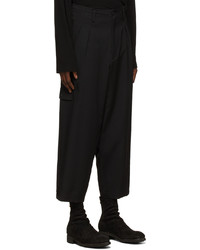 Yohji Yamamoto Black Wool Cargo Pants