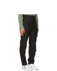 Givenchy Black Wool Patch Cargo Pants