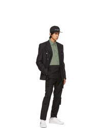 Givenchy Black Wool Patch Cargo Pants