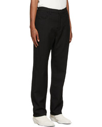 Ann Demeulemeester Black Brushed Wool Trousers
