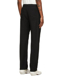 Ann Demeulemeester Black Brushed Wool Trousers