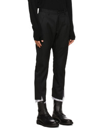 Sulvam Black Classic Slim Trousers