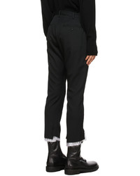 Sulvam Black Classic Slim Trousers