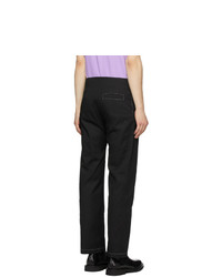 Daniel W. Fletcher Black Contrast Stitch Trousers