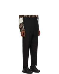 Jil Sander Black Cropped High Waist Trousers