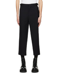 Solid Homme Black Cropped Trousers