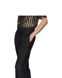 Saint Laurent Black De Poudre Cuffed Trousers