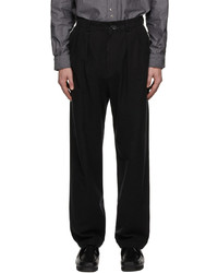 Undercoverism Black Double Button Pleated Trousers