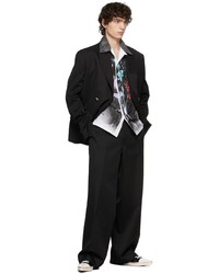 Marni Black Dyed Diagonal Trousers