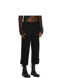 Ann Demeulemeester Black Front Seam Trousers