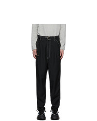 Doublet Black Heavy Twill High Waist Wide Tapered Trousers