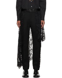 Alexander McQueen Black Lace Trousers
