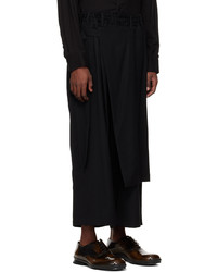 Yohji Yamamoto Black M Wrap Trousers