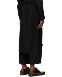 Yohji Yamamoto Black M Wrap Trousers