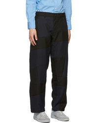 Comme Des Garcons SHIRT Black Navy Patchwork Trousers