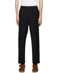 Solid Homme Black Pintuck String Trousers