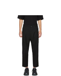 Song For The Mute Black Pleated Tapered Trousers