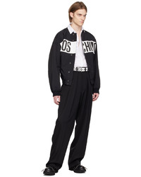 Moschino Black Pleated Trousers